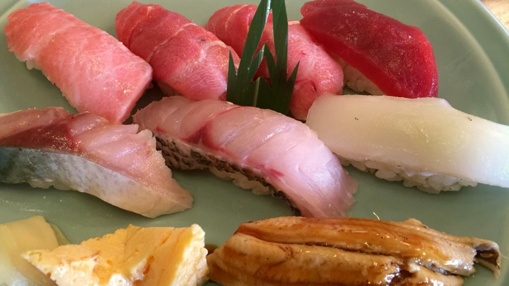三崎港の本マグロの寿司屋の有名店鮨処たち吉のおいしい寿司ランチ